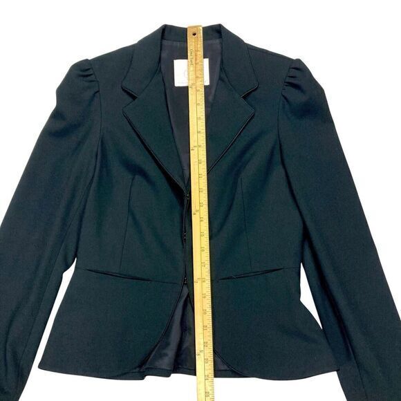 Rebecca Taylor Jacket Womens 6 Black Preppy Academia Country Club Capsule Blazer - Picture 12 of 16